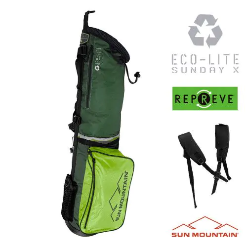 Sun Mountain 2023 Eco-Lite Sunday Bag - Green/Rush 3 Sun Mountain 2023 Eco-Lite Sunday Bag - Green/Rush