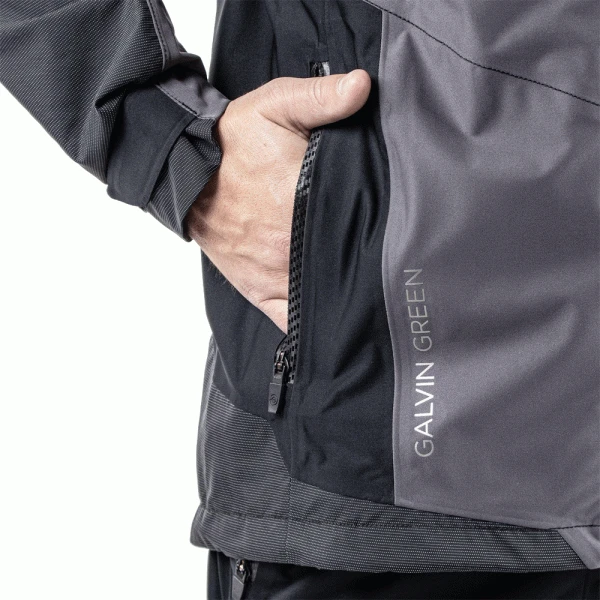 GALVIN GREEN ALISTER GORE-TEX WATERPROOF GOLF JACKET – FORGED IRON / BLACK 10 GALVIN GREEN ALISTER GORE-TEX WATERPROOF GOLF JACKET – FORGED IRON / BLACK - Image 8