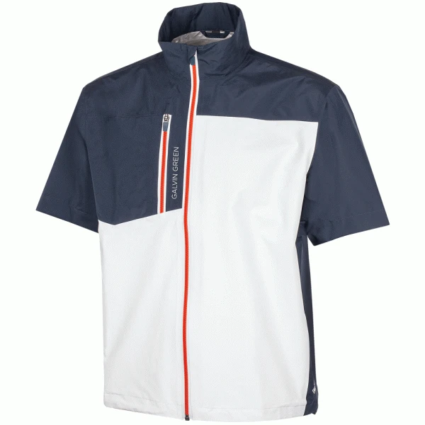 GALVIN GREEN AXL GORE-TEX PACLITE HALF SLEEVE GOLF JACKET – WHITE / NAVY / ORANGE 3 GALVIN GREEN AXL GORE-TEX PACLITE HALF SLEEVE GOLF JACKET – WHITE / NAVY / ORANGE