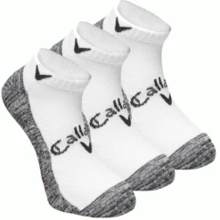 CALLAWAY SPORT Opti-Dri® LOW CUT GOLF SOCKS – WHITE / 3 PACK