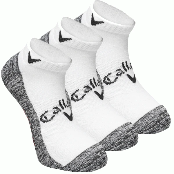 CALLAWAY SPORT Opti-Dri® LOW CUT GOLF SOCKS – WHITE / 3 PACK 3 CALLAWAY SPORT Opti-Dri® LOW CUT GOLF SOCKS – WHITE / 3 PACK