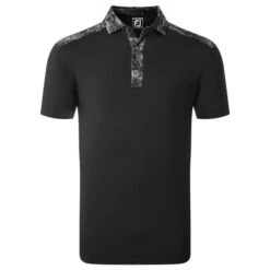 FOOTJOY CLOUD CAMO TRIM POLO SHIRT β BLACK