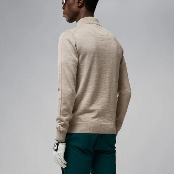 J.LINDEBERG GOLF KIAN MERINO ZIP NECK SWEATER / TIGER BROWN 6 J.LINDEBERG GOLF KIAN MERINO ZIP NECK SWEATER / TIGER BROWN - Image 4