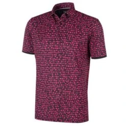 GALVIN GREEN MACK GOLF POLO SHIRT β PINK / BLACK