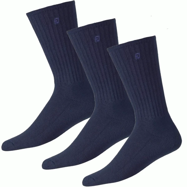 FOOTJOY COMFORTSOF GOLF CREW SOCKS – NAVY (3 PACK) 3 FOOTJOY COMFORTSOF GOLF CREW SOCKS – NAVY (3 PACK)