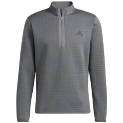ADIDAS DWR LC 1/4-ZIP GOLF PULLOVER – GREY FOUR