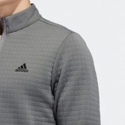 ADIDAS DWR LC 1/4-ZIP GOLF PULLOVER – GREY FOUR -Golf Gear Shop dwr grey2 600x600 1