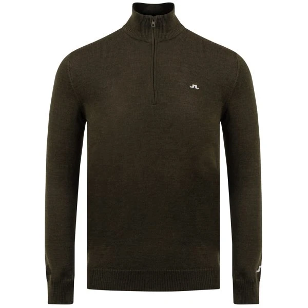 J.LINDEBERG GOLF KIAN MERINO ZIP NECK SWEATER – FOREST GREEN 3 J.LINDEBERG GOLF KIAN MERINO ZIP NECK SWEATER – FOREST GREEN