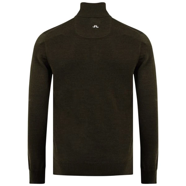 J.LINDEBERG GOLF KIAN MERINO ZIP NECK SWEATER – FOREST GREEN 4 J.LINDEBERG GOLF KIAN MERINO ZIP NECK SWEATER – FOREST GREEN - Image 2