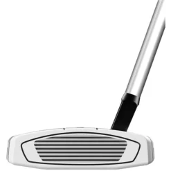 Taylormade Spider EX Platinum/White Short Slant Putter -Golf Gear Shop taylormade spider ex platinum white short slant putter face 600 aslangolf